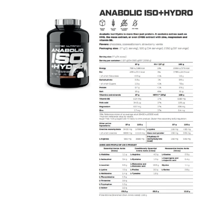 SCITEC NUTRITION
Anabolic isoHydro 2.35KG – Image 3