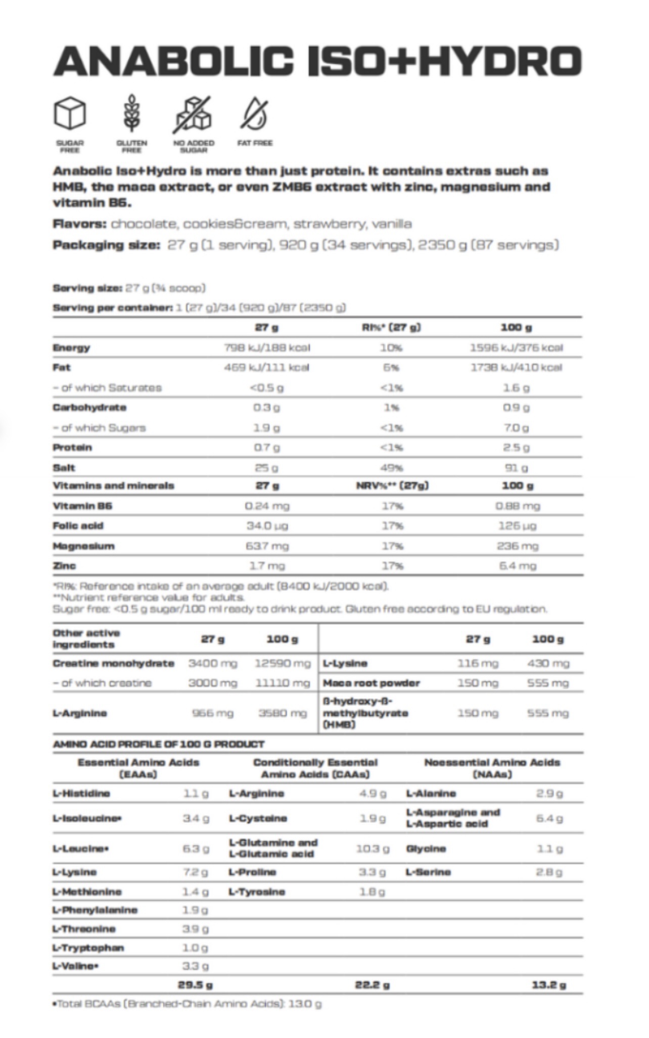SCITEC NUTRITION
Anabolic isoHydro 2.35KG – Image 2