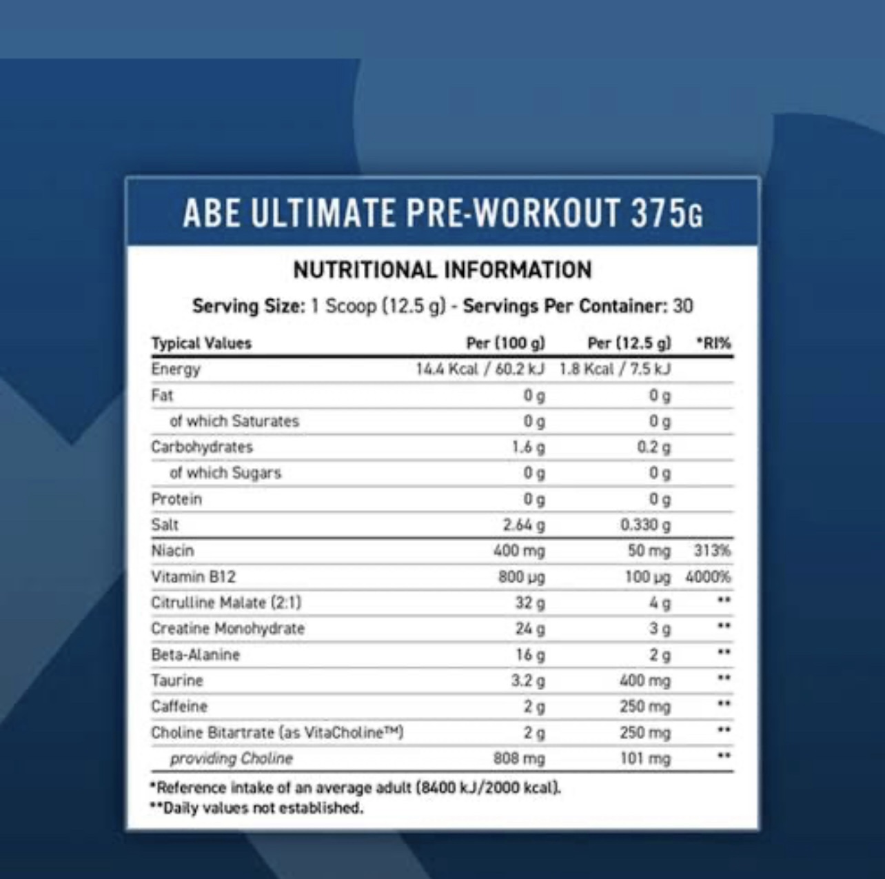 APPLIED NUTRITION
ABE Pre-Workout 390g – Image 2
